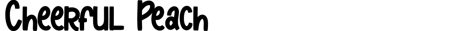 Cheerful Peach Font preview