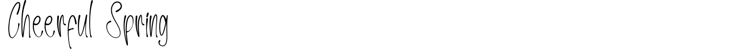 Cheerful Spring Font preview
