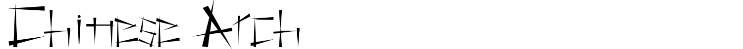 Chinese Arch Font preview
