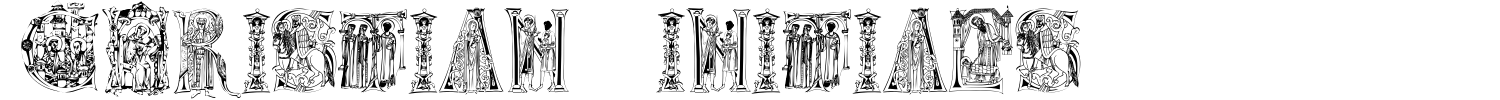Christian Initials Font preview