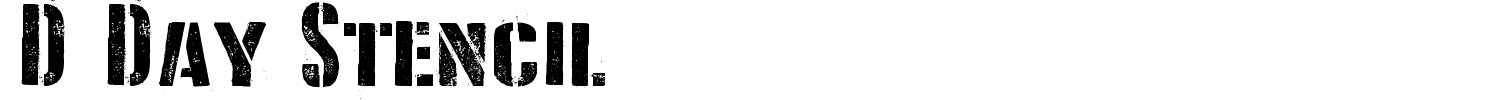 D Day Stencil Font preview