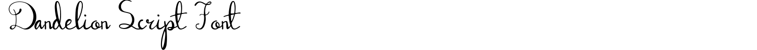 Dandelion Script Font Font preview