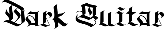 Dark Guitar Font preview