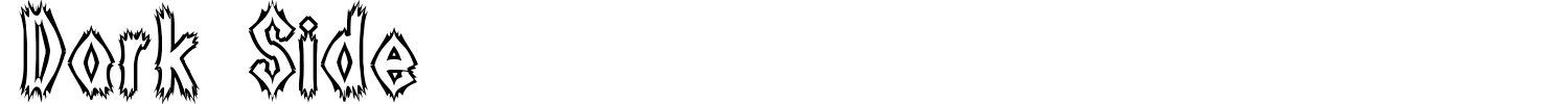 Dark Side Font preview