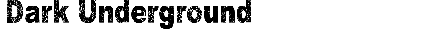 Dark Underground Font preview