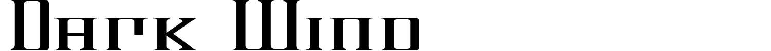Dark Wind Font preview