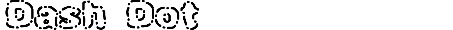 Dash Dot Font preview