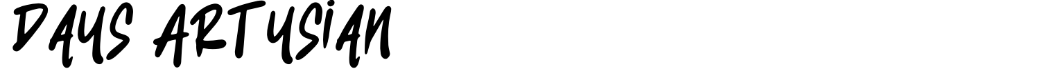 Days Artysian Font preview