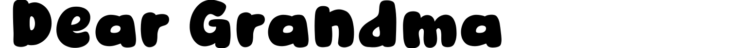 Dear Grandma Font preview