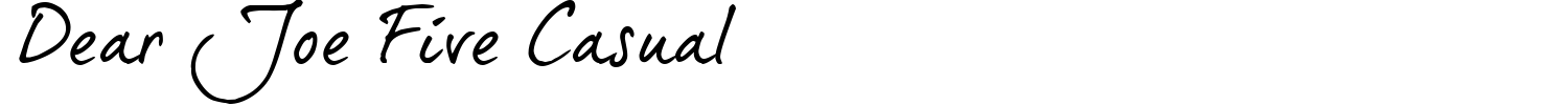 Dear Joe 5 Casual Font preview