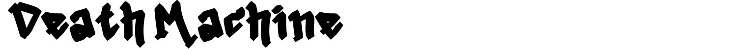 Death Machine Font preview