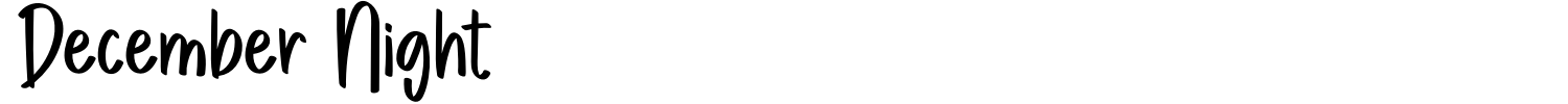 December Night Font preview