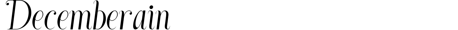 Decemberain Font preview