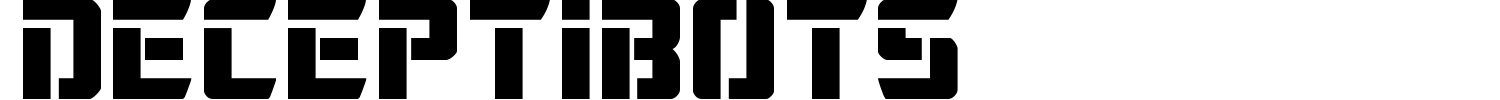 Deceptibots Font preview