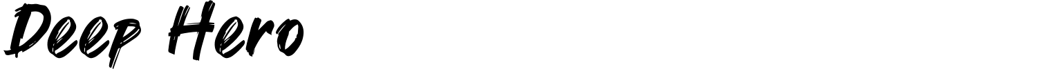 Deep Hero Font preview
