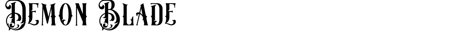Demon Blade Font preview