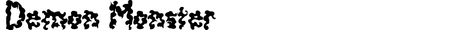 Demon Monster Font preview