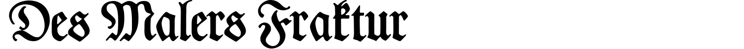 Des Malers Fraktur Font preview