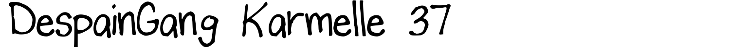 DespainGang Karmelle 37 Font preview