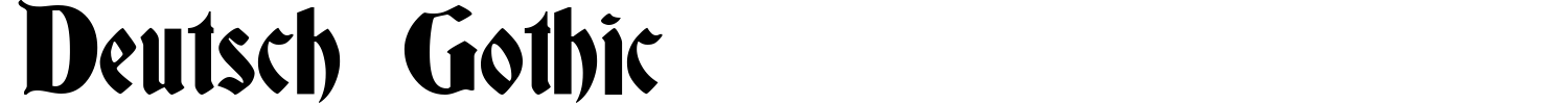 Deutsch Gothic Font preview