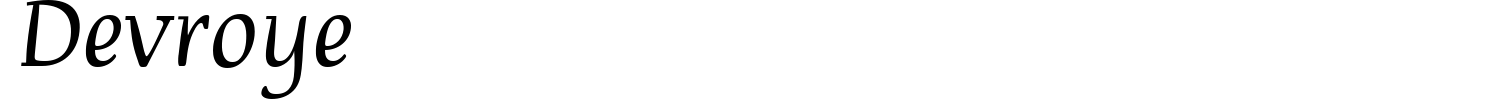 Devroye Font preview