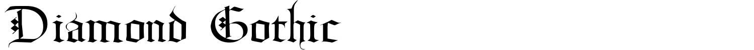 Diamond Gothic Font preview