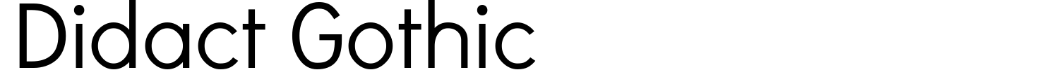Didact Gothic Font preview