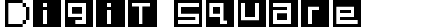 Digit Square Font preview