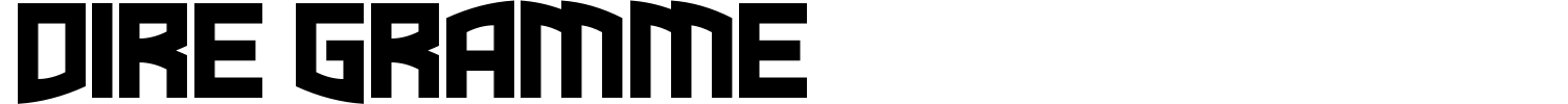 Dire Gramme Font preview