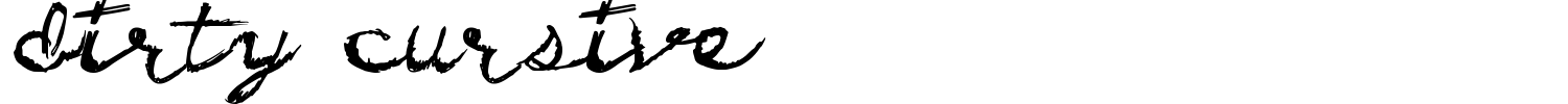 Dirty Cursive Font preview