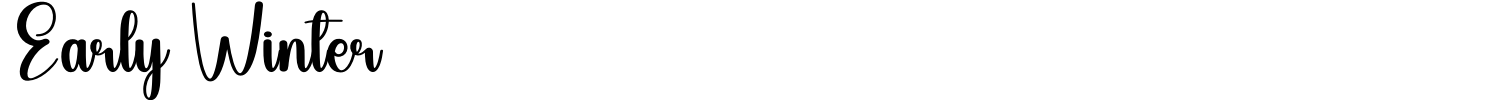 Early Winter Font preview