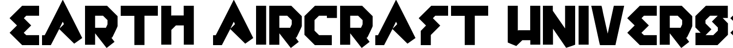 Earth Aircraft Universe Font preview