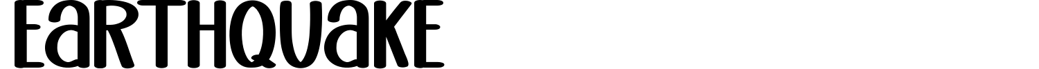 Earthquake Font preview