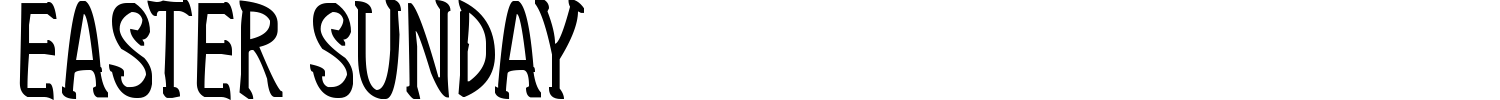 Easter Sunday Font preview