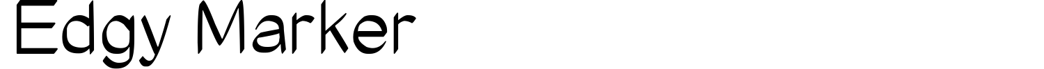Edgy Marker Font preview