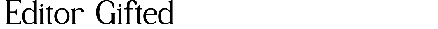Editor Gifted Font preview