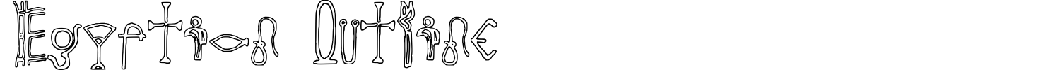 Egyptian Outline Font preview