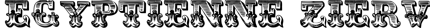 Egyptienne Zierversalien Font preview