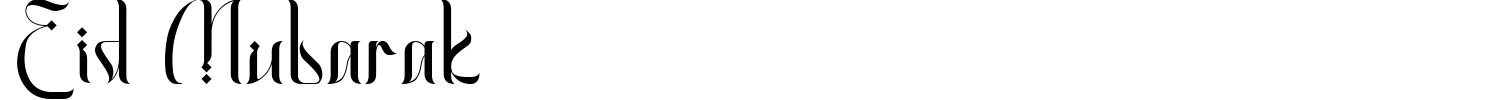 Eid Mubarak Font preview