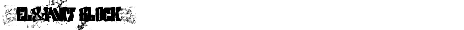 El&font BLOCK Font preview