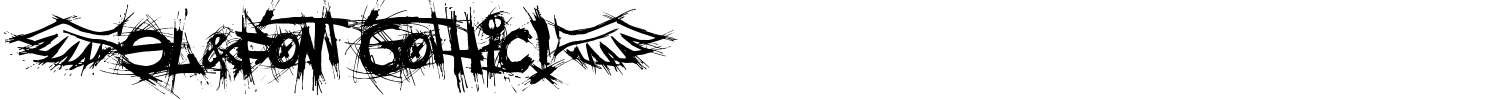 El&Font Gothic! Font preview