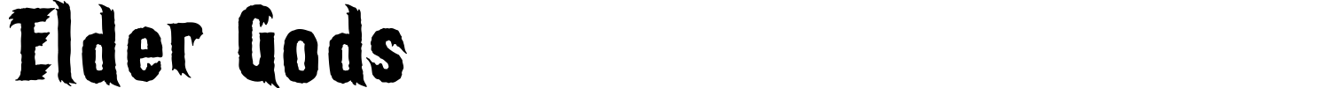 Elder Gods Font preview