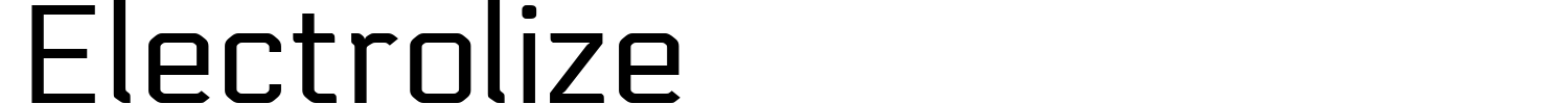 Electrolize Font preview