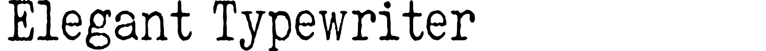 Elegant Typewriter Font preview