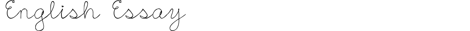 English Essay Font preview