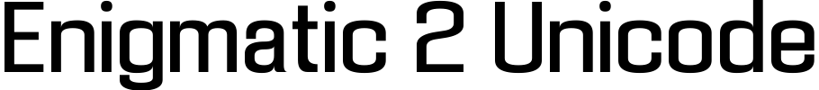 Enigmatic 2 Unicode Font preview