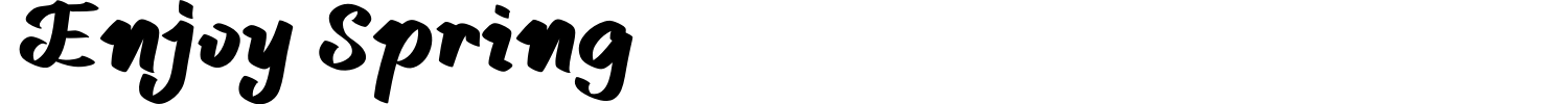 Enjoy Spring Font preview