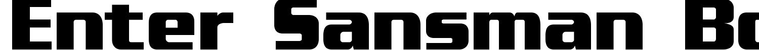 Enter Sansman Bold Font preview