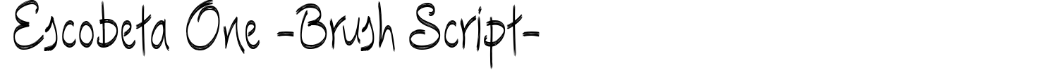 Escobeta One -Brush Script- Font preview