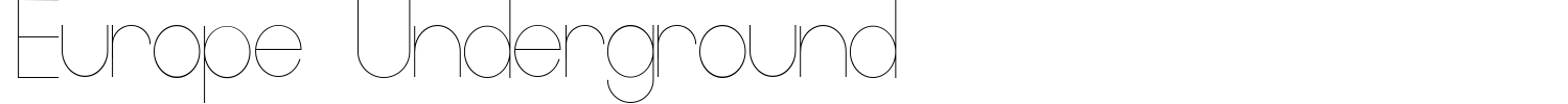 Europe Underground Font preview